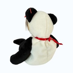 Ty Beanie Baby Fortune Panda Plush Toy 1997 w/ Tags Red Ribbon Collectible