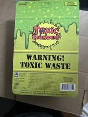 Super7 Toxic Crusaders Toxie Action Figure Glow in Dark w/ Flag Barrel