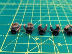 1/12 Scale 4 Sets Of Half Gloved Caucasian Hands #2 For 6″ Figure “I SHIP DAILY”