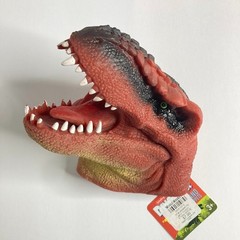 Lot of 3 Realistic T-Rex Dinosaur Heads Hand Puppets Soft Rubber Silicone