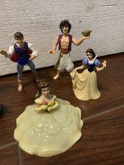 Vintage Disney Toy Play Figures, Prince & Princesses Cake Toppers Lot Of 6-Party