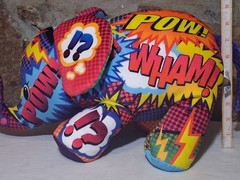 Large 16″ Cepia Pop Art Soft Plush Elephant Mammoth Wham