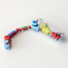 Dr. Seuss Cat in the Hat 5pc Toy Train Set w/ Alphabet Blocks, Rare Vintage Item