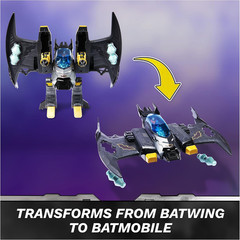 DC Comics, Metal Force Transforming Batwing, 2-in-1 Playset, Includes Batman and
