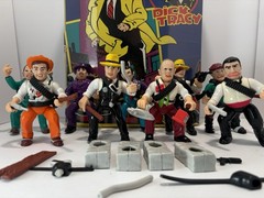 Vintage 1990 Dick Tracy Action Figure Collectors Carrying Case W/9 Figures