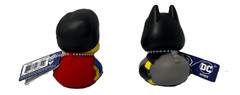 Set of 2 DC BATMAN & SUPERMAN 2.5″ Rubber Duck Duckalooz Jeep Duck WB NWT