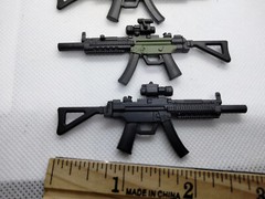 MP5 Submachine Gun 1:12 Scale Rifle Weapon Action Figure Accessory Force