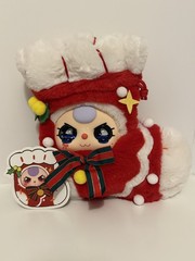 Baby Three Merry Christmas-SECRET Stocking liquid eyes Open bag W/card. No Box