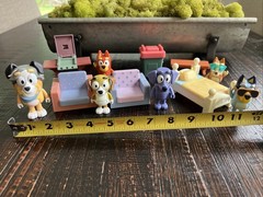 Bluey Lot of Dog Figures + House Furniture Accessories Moose Toys