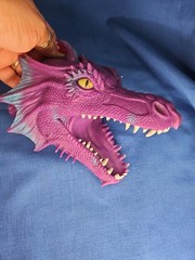 7 Vintage Rubber Hand Puppets Lot Animals Dragons Bears Dinosaur Alligator SOFT