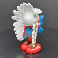 Smurfs 20144 American Indian Smurf Chief Colorful Headdress Vtg Schleich Figure