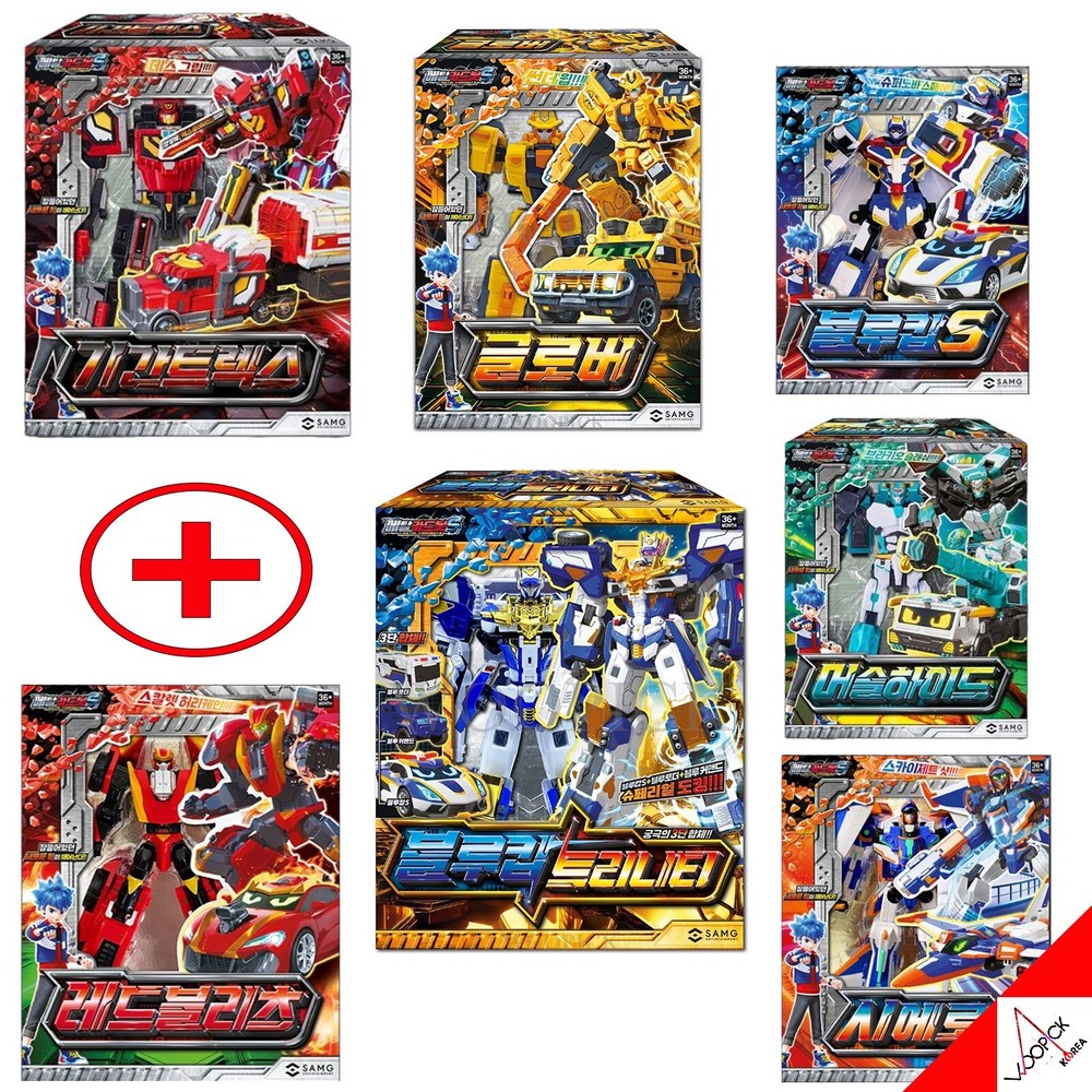 Metal Cardbot S Season2 7-Type Robot Set BLUE COP TRINITY GLOBER GIGANTREX…