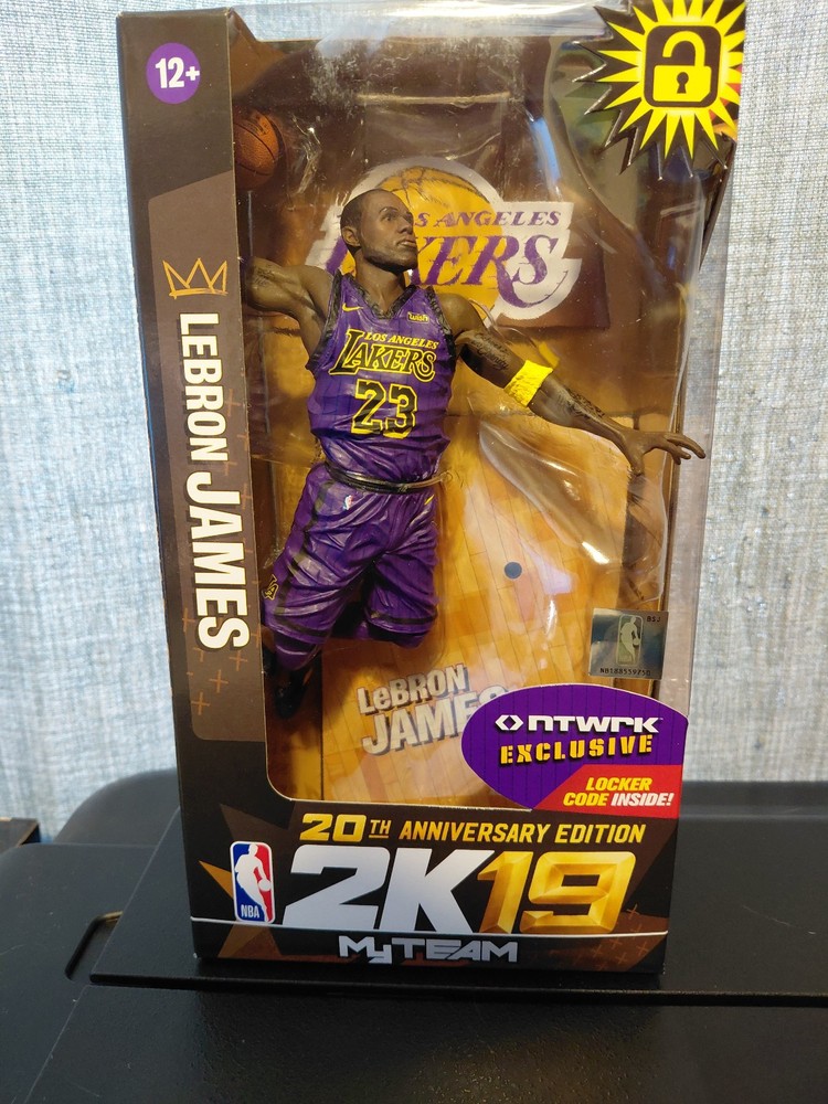 McFarlane NBA 2K19 Los Angeles Lakers LeBron James Purple Jersey – non mint pkg