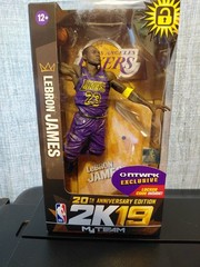 McFarlane NBA 2K19 Los Angeles Lakers LeBron James Purple Jersey – non mint pkg