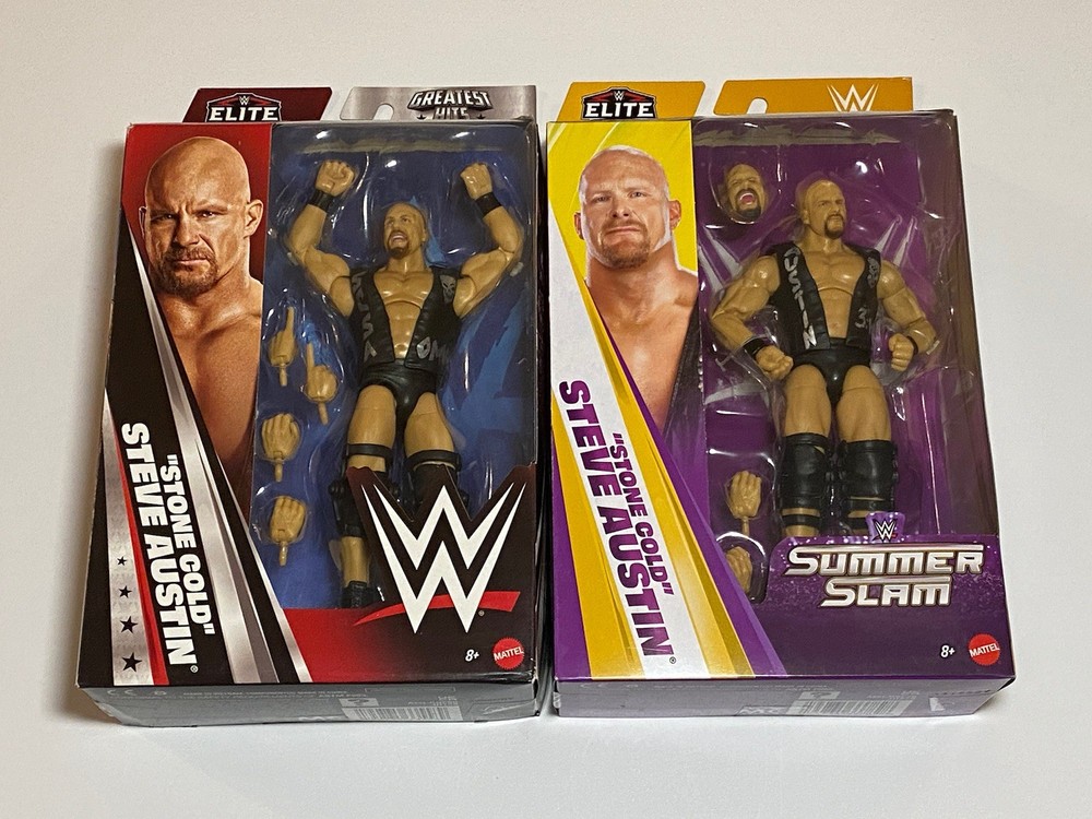 Mattel WWE Stone Cold Steve Austin Elite Figure Lot – Greatest Hits/ Summer Slam
