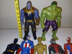 Marvel Titan Hero Action Figure Lot 7 Hulk Thanos Groot Spider-Man Captain Ameri