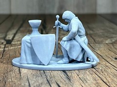 Action Figure Templar Knight with the grail Collectible Miniature 60mm