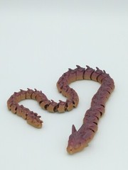 SERPENT SNAKE DRAGON Articulated Flexi Figure 3D Printed Metallic Rainbow 21″