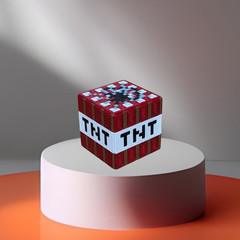 Pixel Blocks, Grass, Bricks, TNT, Chest, Cauldron, Furnace, 3D Printed