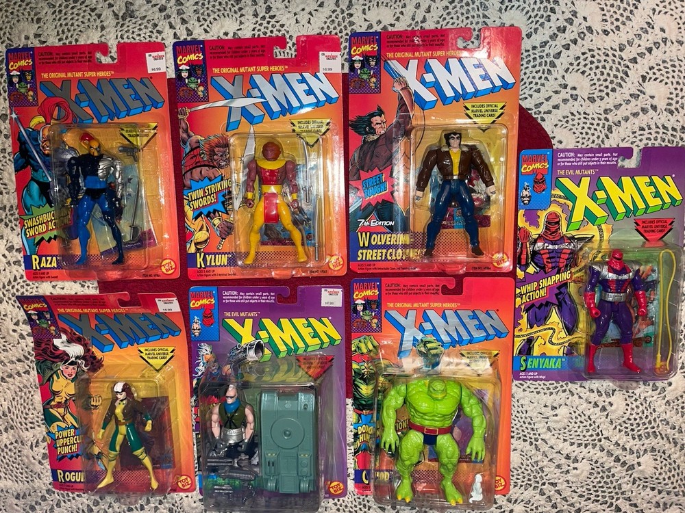 Vintage Toy Biz Marvel Original X-Men Series 4, 1994, New Sealed, Lot of 7