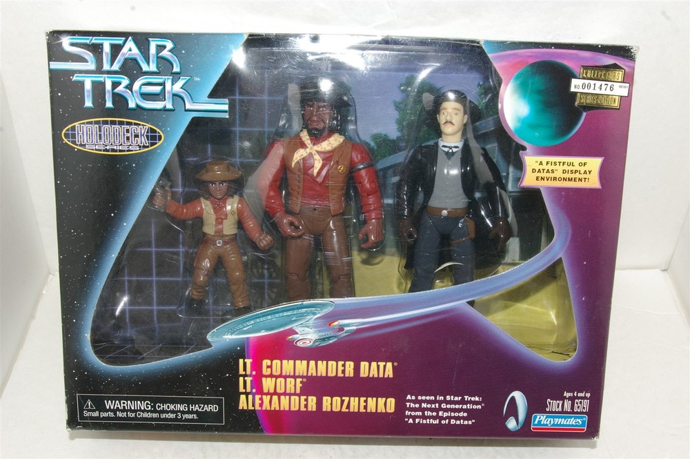 Star Trek Next Generation “A Fistful of Datas” Playmates Holodeck Series NEW
