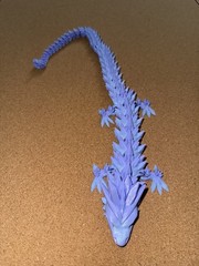 3D Printed Crystal Dragon Flexible Full Articulated Dragon Desk Toy Decoration