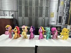 My Little Pony MLP G4 Mini Pony Shimmer Fluttershy Yellow Lot Of 8 Mini Figures
