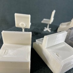 Sci Fi Control Room Computer Desk Chair Action Figure Accessory Lot