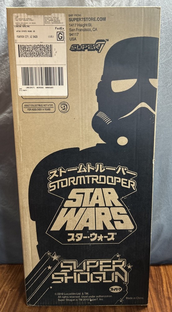 New Star Wars Stormtrooper Super 7 Super Shogun-Only 1200 Ever Made! NRFB