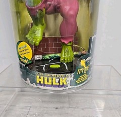 2002 Incredible Hulk Marvel Way Out Toys Talking Light Up Eyes Bobble Head Rare