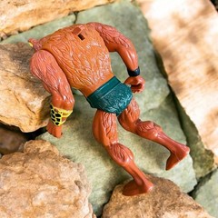 Brown Wolf Fantasy Monster Action Figure Plastic Fully Jointed Loose Toy 80s