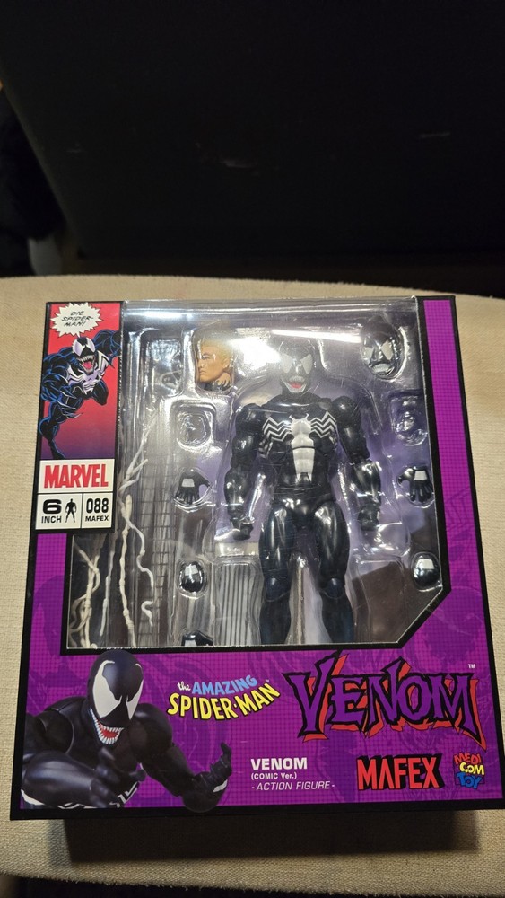 MEDICOM TOY Mafex 088 Marvel The Amazing Spider-Man Venom Comic Figure (used)