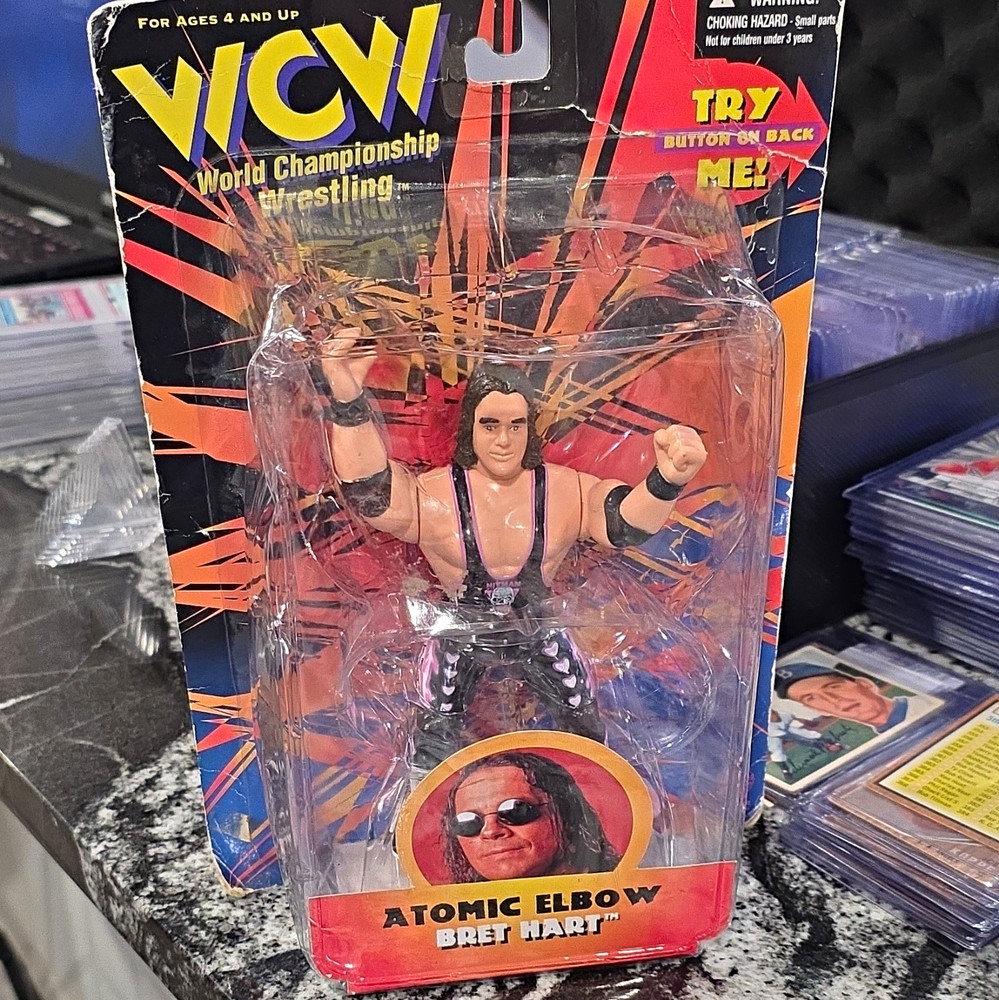 The Original San Francisco Toymakers WCW Bret Hart Atomic Elbow (Still Sealed)