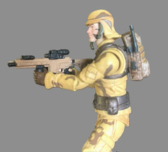 HIYA Toys, GI Joe Dusty 4″ inch Figure Loose custom Weapons and Access.