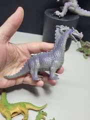 Mixed lot of (5) Hard Plastic Dragons Fantasy Dungeons & Dragons 2 Headed Hydra