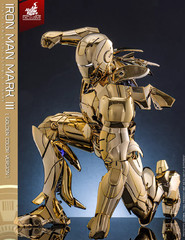 HOTTOYS HT MMS764 Iron Man Electroplated Bright Gold MK3 Limited Edition Figure
