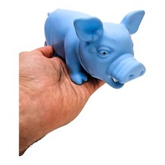 8″ Snorting Colored Rubber Pigs (Pink, Blue, Red, Purple) Squeezable Noisemakers