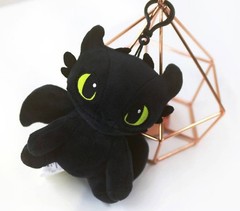 Toothless Plush Doll 4.7″ Sitting Keyring How To Train Your Dragon3 Korea