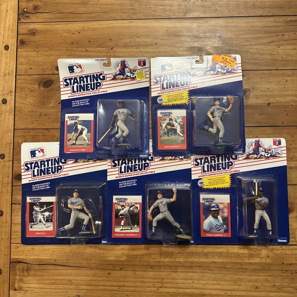 1988 Kenner Starting Lineup Los Angeles Dodgers Lot Sax Stubbs Valenzuela