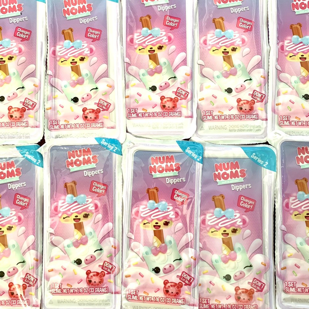 Lot Of 6 Sets Num Noms Dippers Series 2-1 Changes Colors Slime 1.16oz NEW