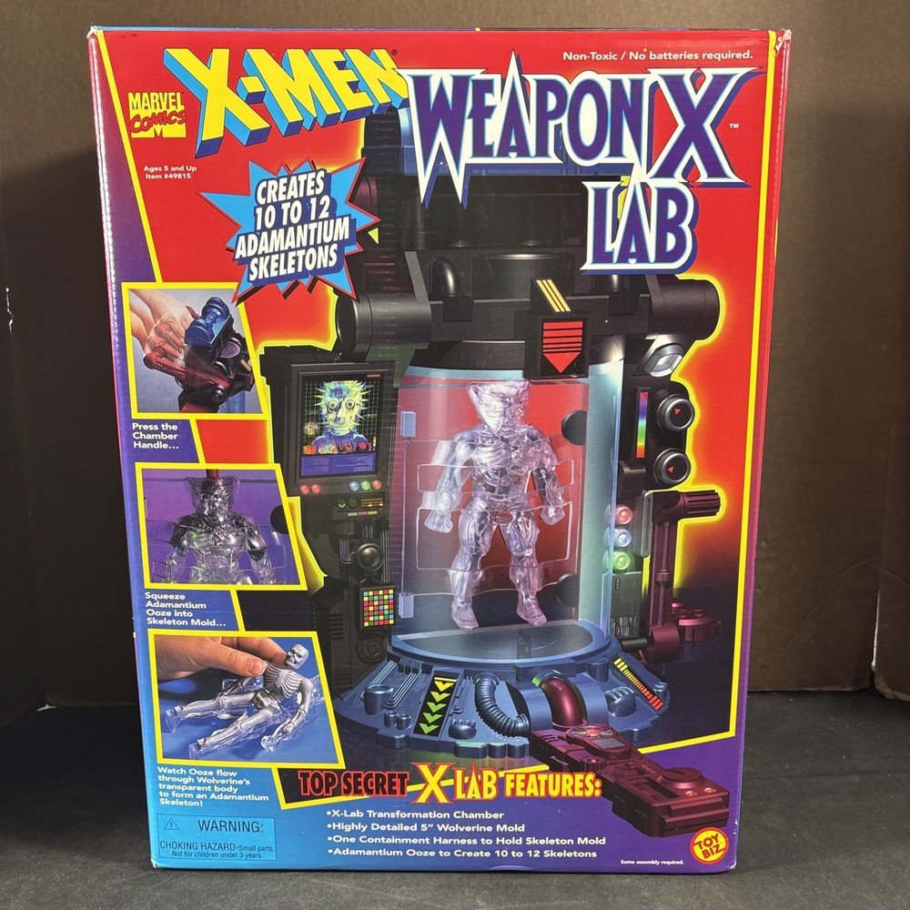 X-MEN WOLVERINE WEAPON X LAB MARVEL COMICS NEW TOY BIZ VINTAGE PLAYSET