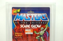 MOTU, Scare Glow, AFA 80, graded, Masters of the Universe, MOC, He Man, sealed