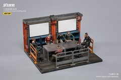 New JOYTOY 1/18 Diorama Mecha Depot Meeting Area Scene Model Toys In Stock Gift