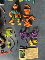 Vintage Teenage Mutant Ninja Turtles Action Figures Lot x11 w/ Accessories TMNT