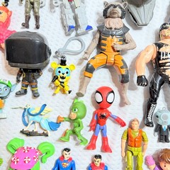 Mixed Toy Lot – Anime, Superheroes, Funko, FNAF, Dinosaurs, Accessories – 50 pcs