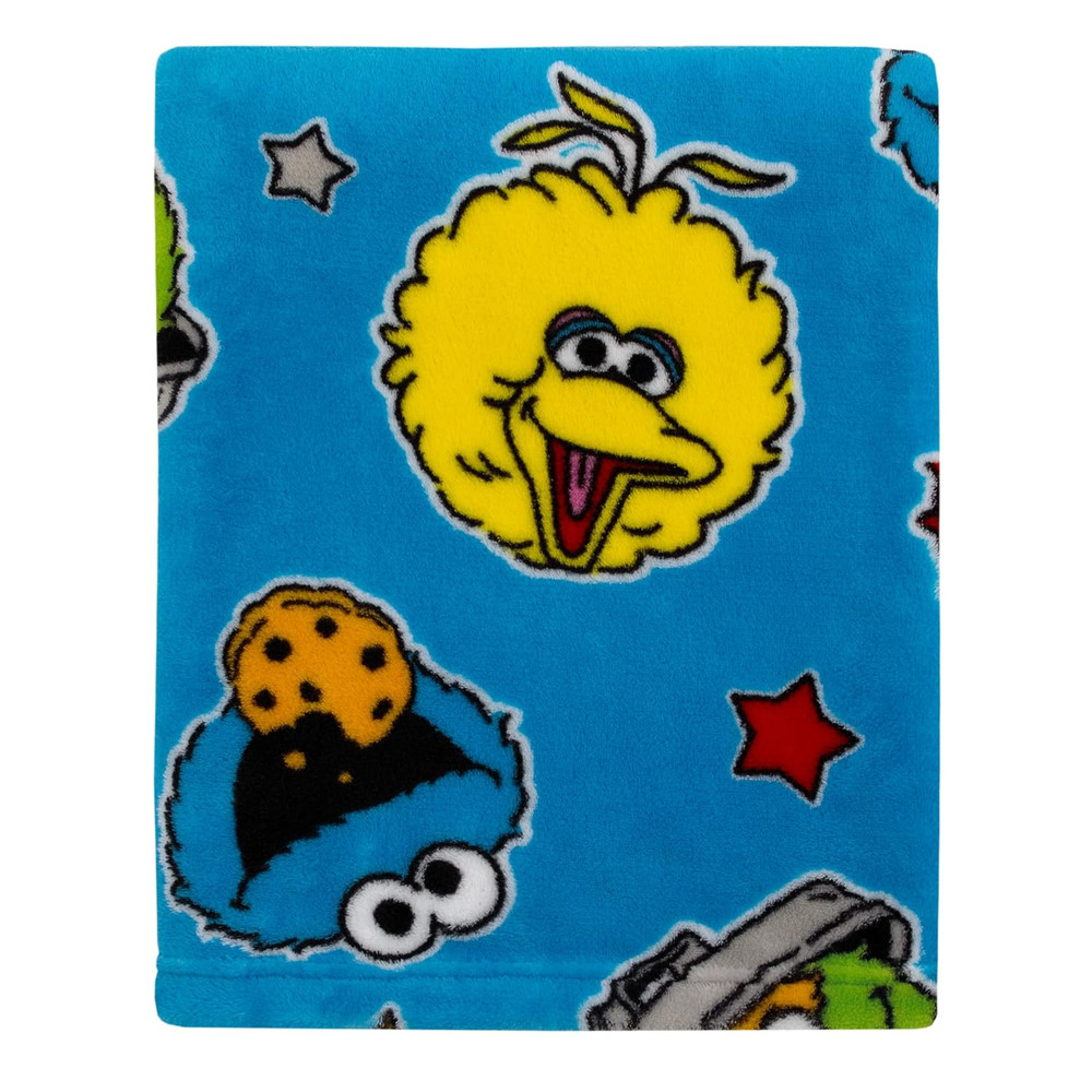Sesame Street Toddler Blanket with Elmo, Big Bird, Cookie Monster & Oscar