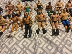 Used Had for over 15 years WWE ACTION FIGURESKingston , Batista, John Cena