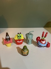 SpongeBob Toys- Patrick Star, Mr. Krabs & Squidward Figure Lot