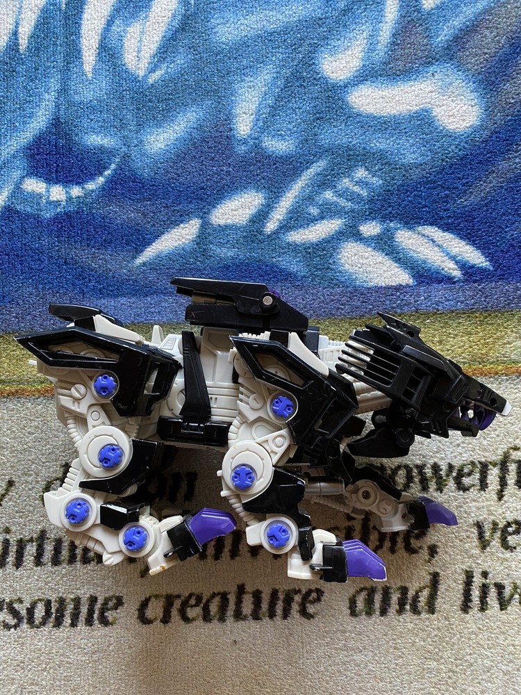 Vintage Tomy Zoids White LIGER ZERO 2002 Hasbro TESTED WORKS! Transformers Model