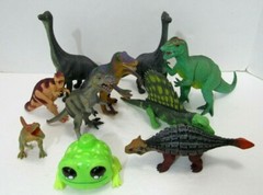 8 Dinosaurs Plus Bonus Yellies Lizard Large Figures Play Toy High Quality Dinos